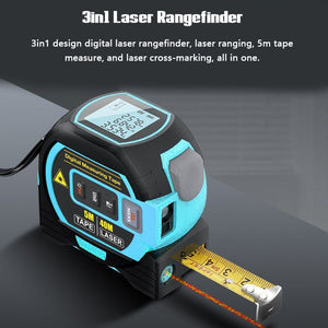 Trinity Tool™ - 3-in-1 Laser Tape Measure